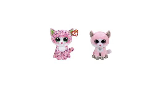 Ty UK Ltd- Fiona Cat Beanie Boo Pink Peluche, Multicolor (36366)
