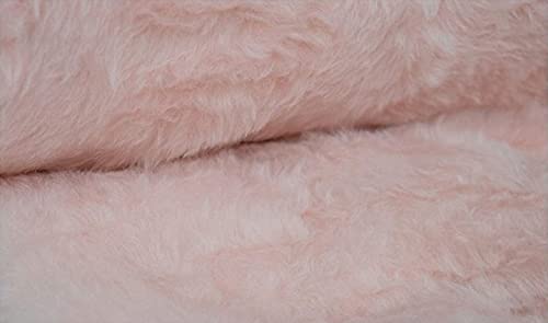 StoffBook Pelaje de piel de peluche, tejido de pelo de pelo (rosa, 50 x 155 cm)