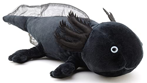 Uni-Toys - Axolotl (Negro) - 32 cm (Longitud) - Ajolote de Peluche - Peluche de Peluche