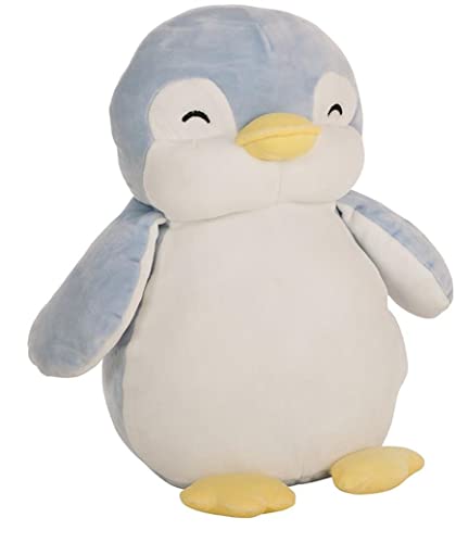 Pingüino Peluche Bebé Tacto Extra Suave, Peluches para Niños Bebés y Recién Nacidos, Regalo Bebe Pingüinos de Peluche Blanditos 25 cm (Azul)