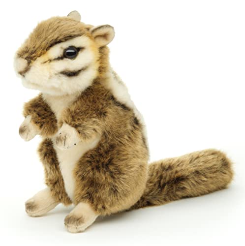 Uni-Toys - Ardilla de rayas de pie - 18 cm (altura) - Animal de peluche, chichmunk - Animal de peluche