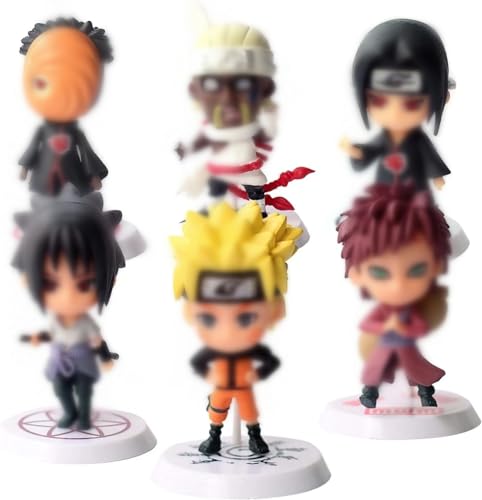 YFWUST, 6 Pcs Anime Mini Juego de Figuras Anime Acción Figuras de Juguetes Anime CakeTopper Anime Figuras de Coleccion Acción Figuras Modelo Muñecas para Decoración de Tartas, yf-4