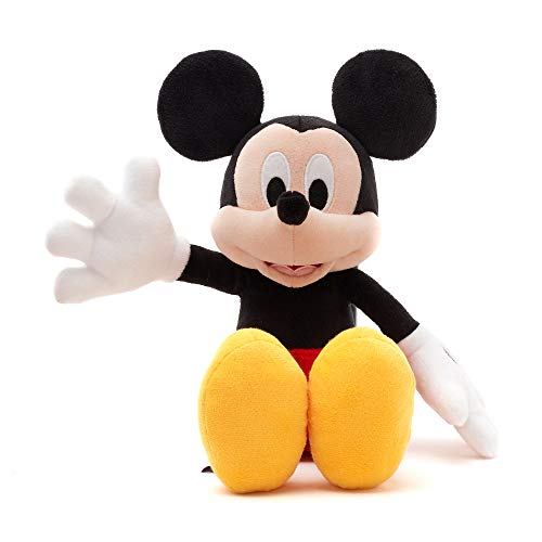 Disney Store: Peluche de Mickey Mouse, 33 cm, Personaje icónico de Peluche con rasgos faciales Bordados, Adecuado para Todas Las Edades
