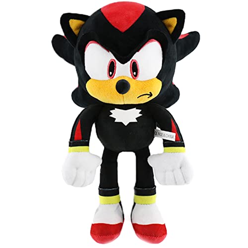 PQKL-party Peluche Sonic Shadow The Hedgehog 35cm, Recomendado a Partir de 1 Año,Juguete de Sonic Navidad y Cumpleaños de Niños