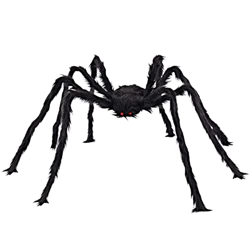Pratvider Araña Gigante de Halloween - Araña Peluda Grande Falsa Viva - Juguete clásico de araña aterradora, Accesorios de Disfraces para niños, Adultos, Hombres y Mujeres