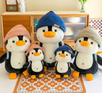 SWECOMZE Peluche de pingüino de peluche para niñas, niños y bebés, peluche para acurrucarse y jugar, pingüino de peluche de juguete de peluche (rosa, 23 cm)