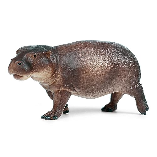 Peluches Modelos de Animales físicos simulados para niños pequeños rinocerontes hipopótamos Juego de Juguetes del Mundo Animal