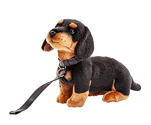 Uni-Toys - Perro Salchicha con Correa - 27 cm (Longitud) - Perro de Peluche - Animal de Peluche.