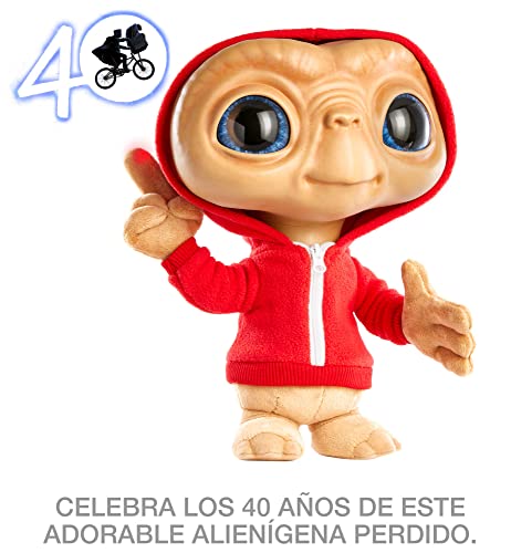 E.T El extraterrestre Peluche 40 aniversario Cuerpo blandito, juguete con luces y sonidos, regalo +3 años (Mattel HMG04)