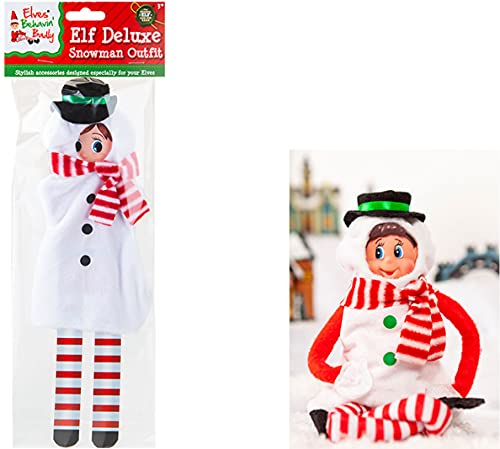 Elf Behaving Badly Naughty Christmas Boy Girl Elfos Outfit Range con travesuras Sorpresa (Felpa muñeco de Nieve)