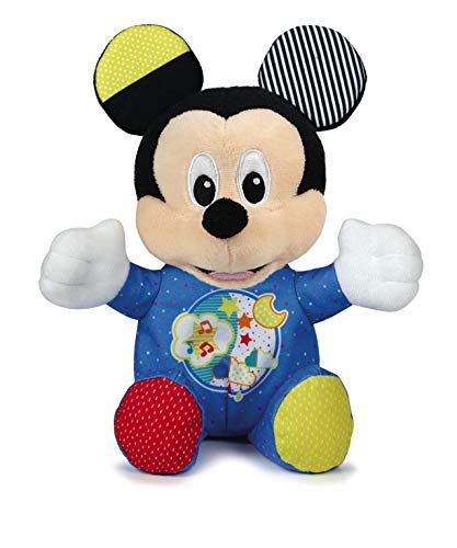 Clementoni - Baby Mickey Peluche Luces y Sonidos - peluche bebé interactivo de Disney a partir de 3 meses (17206)