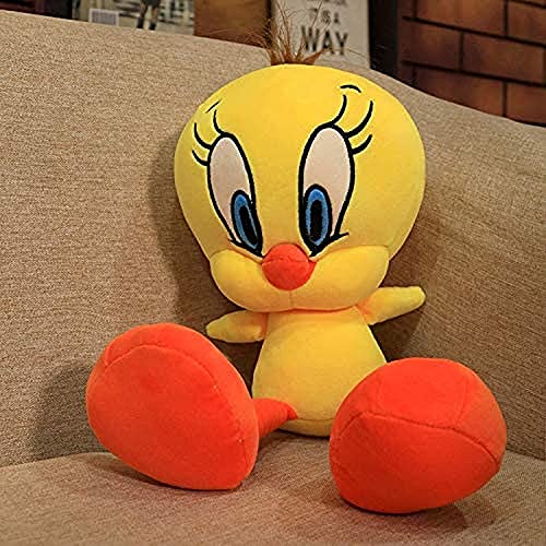 Piolín pájaro amarillo pato de peluche de juguete de dibujos animados lindo pato muñeco de peluche suave animal muñeca juguete para niños regalo de cumpleaños 30 cm amarillo
