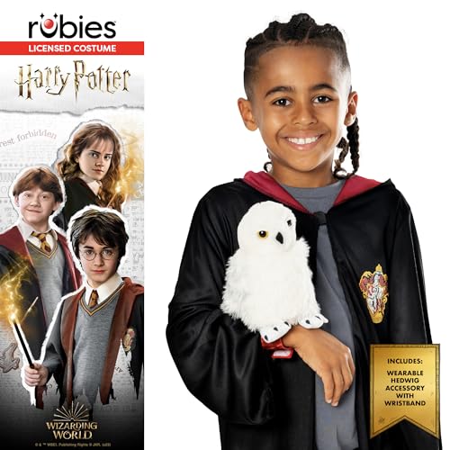 Rubies Peluche Hedwig Oficial Harry Potter, Accesorio y complemento para disfraz para Halloween, Carnaval, Navidad y cumpleaños