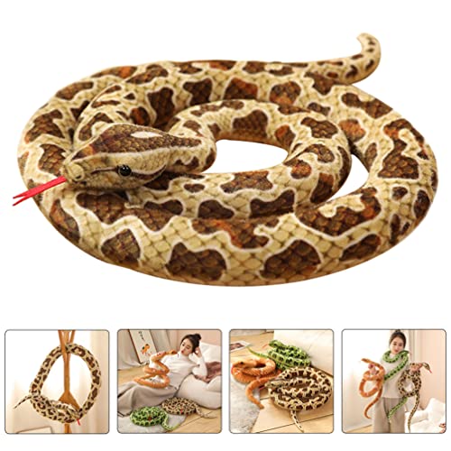 SAFIGLE 78. 6 pulgadas grande de peluche serpiente piente de peluche almohada de serpiente juguete de muñeca modelo de serpiente falso para niños adultos fiesta de cumpleaños